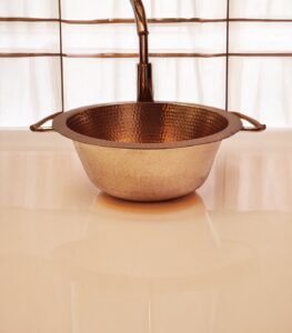 Eco Friendly Handle Style Copper Kitchen Sink