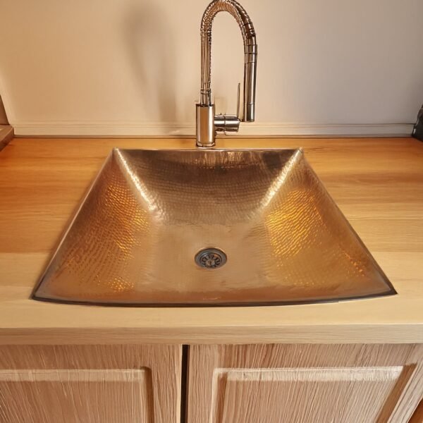 Sustainable Style Hammered Pure Copper kitchen Sink
