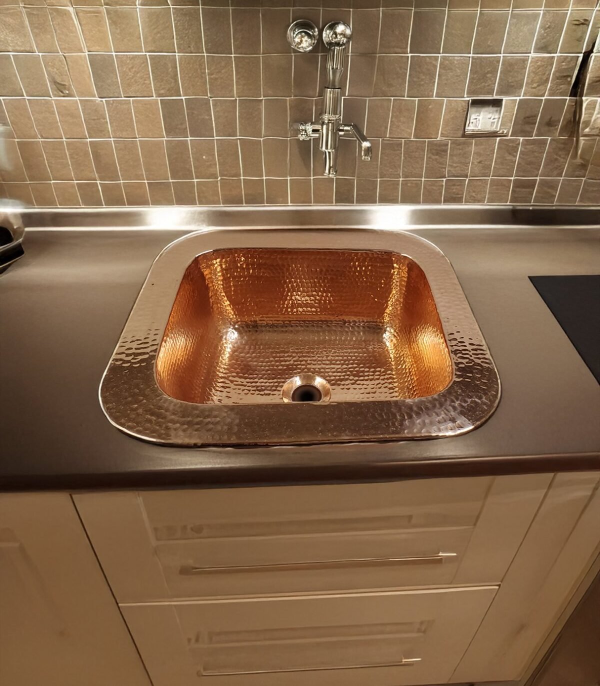 Versatile Design Verdant Square Copper Sink