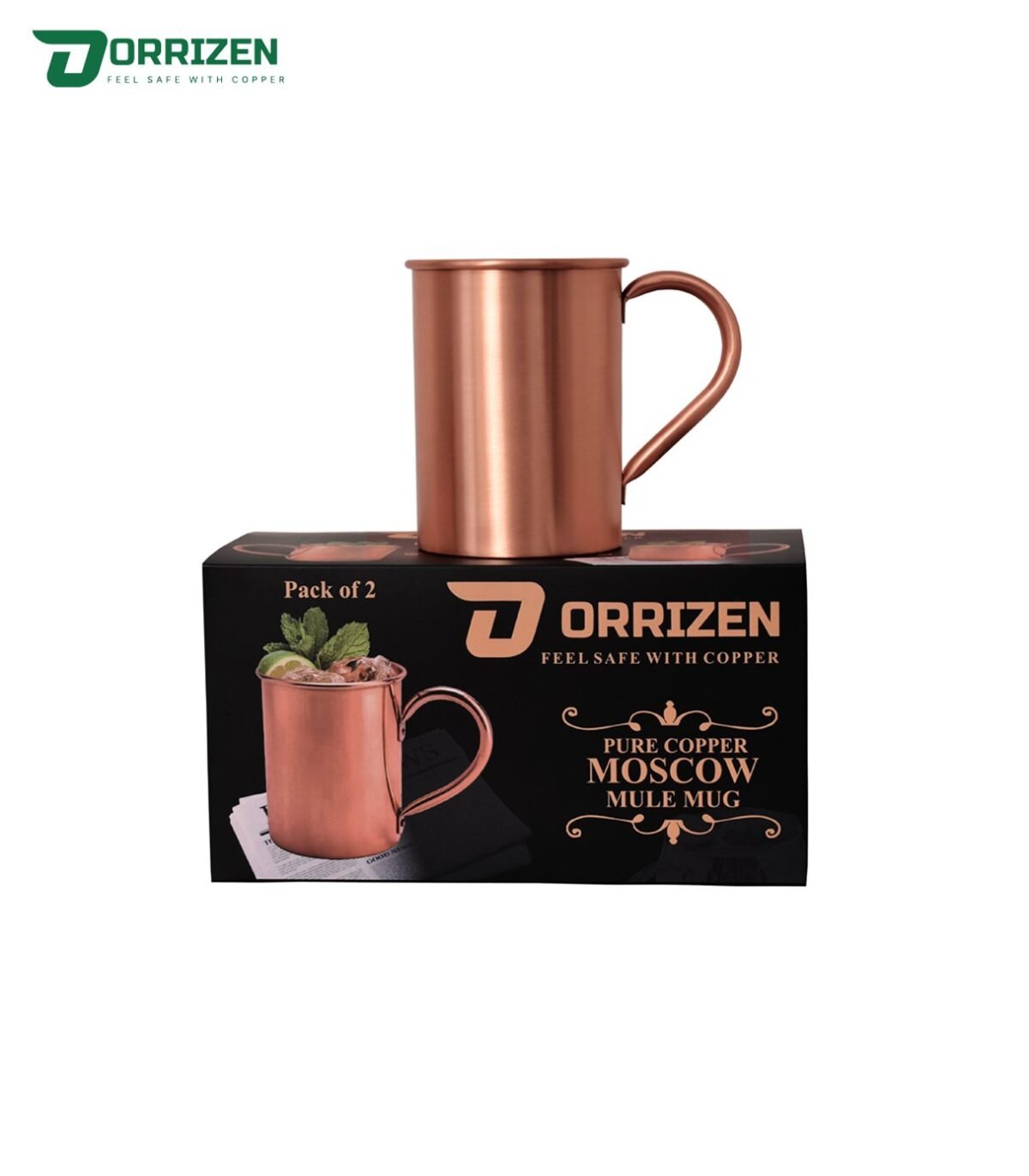 Vintage Mule Copper Beer Mug Copper Crafted Set of 2