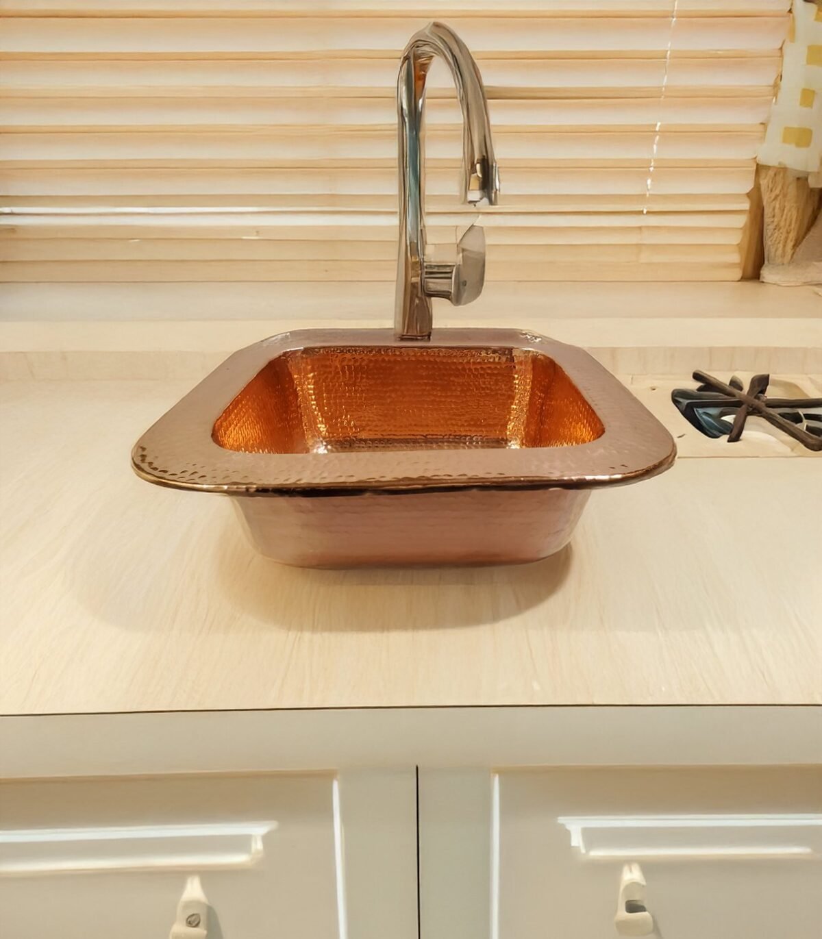 Versatile Design Verdant Square Copper Sink