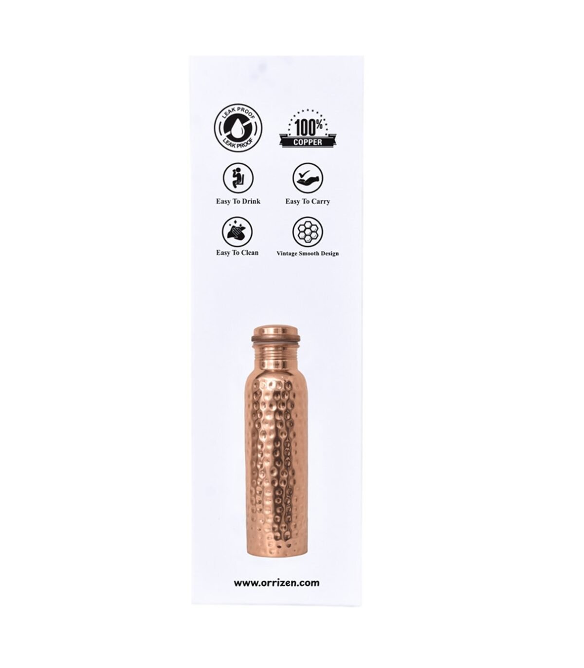 Hammered Copper Bottle Pure Vessel