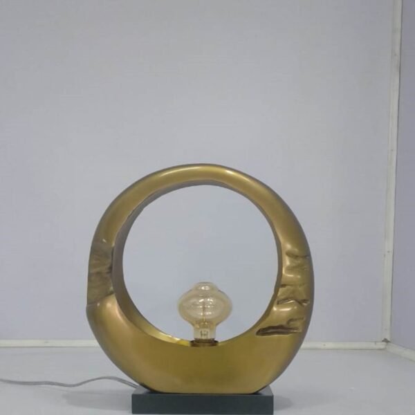 Alum Gold Finish Modern Vintage Design Globo Table Lamp perfect for desks, bedside tables