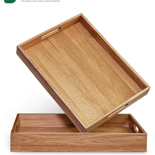 Premium Bamboo Natural Wooden Tray – Beautiful, Functional, and Long-Lasting