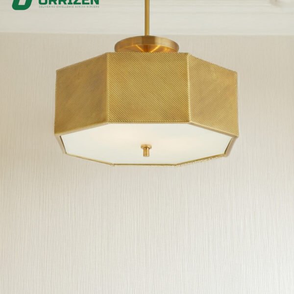 Modern Rustic Two-Light Semi-Flush Mount Hanging Lamp Large Size Acrylic Home Office Kitchen Hotel AC Ceiling Surface Mounted