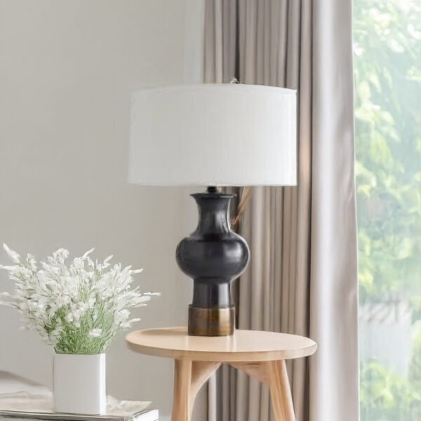 Ministalist Style Crystal Table Lamp Portable Black Lamp