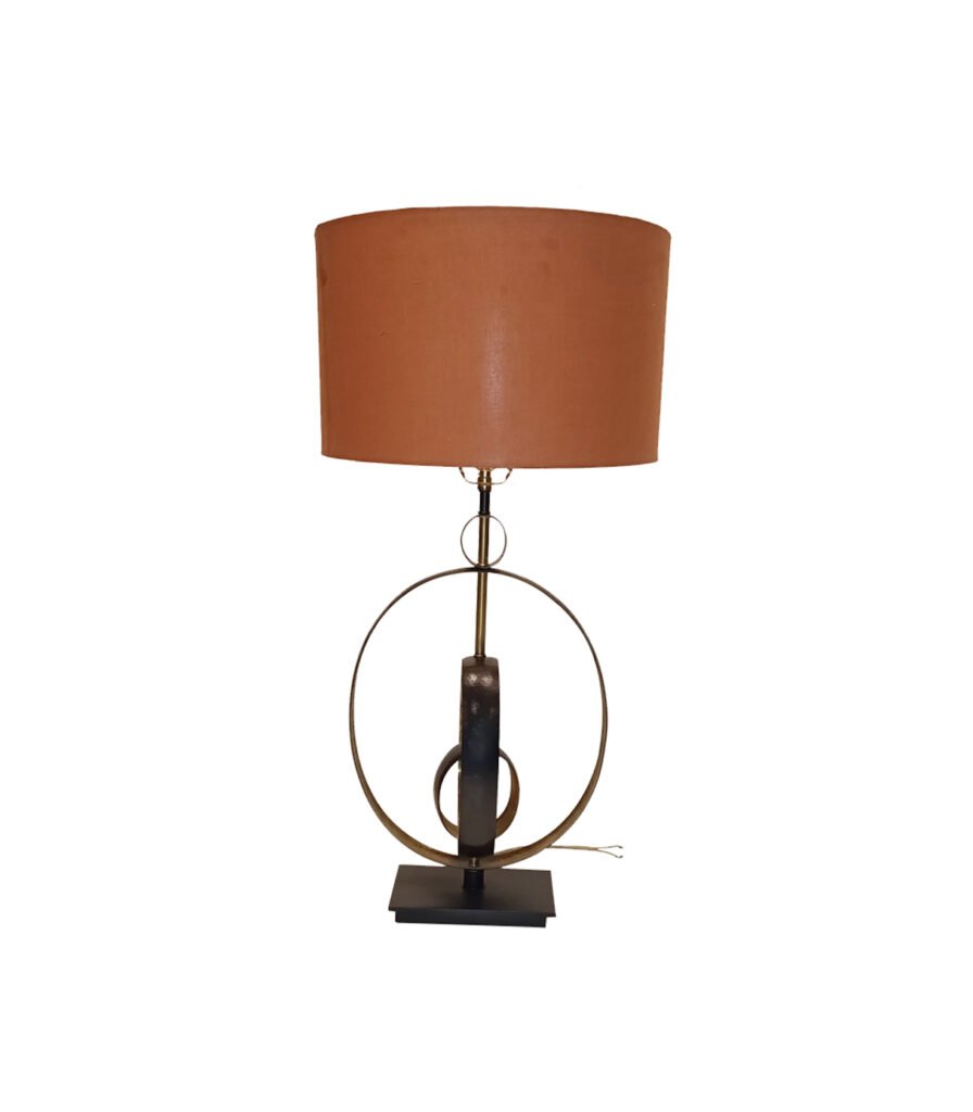 Art Age Ring Black Metal Table Lamp