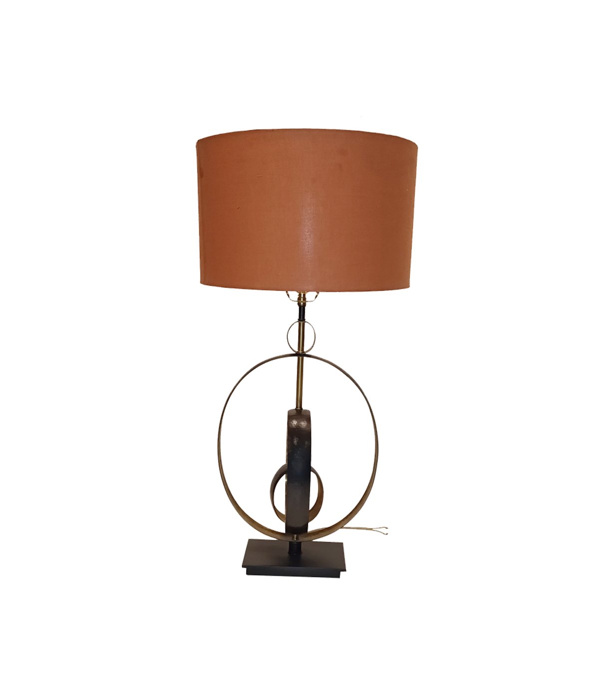 Art Age Ring Black Metal Table Lamp