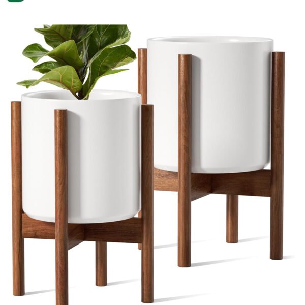Modern Home Decor Metal & Wood Planter with Stand Crafted From High-quality Metal